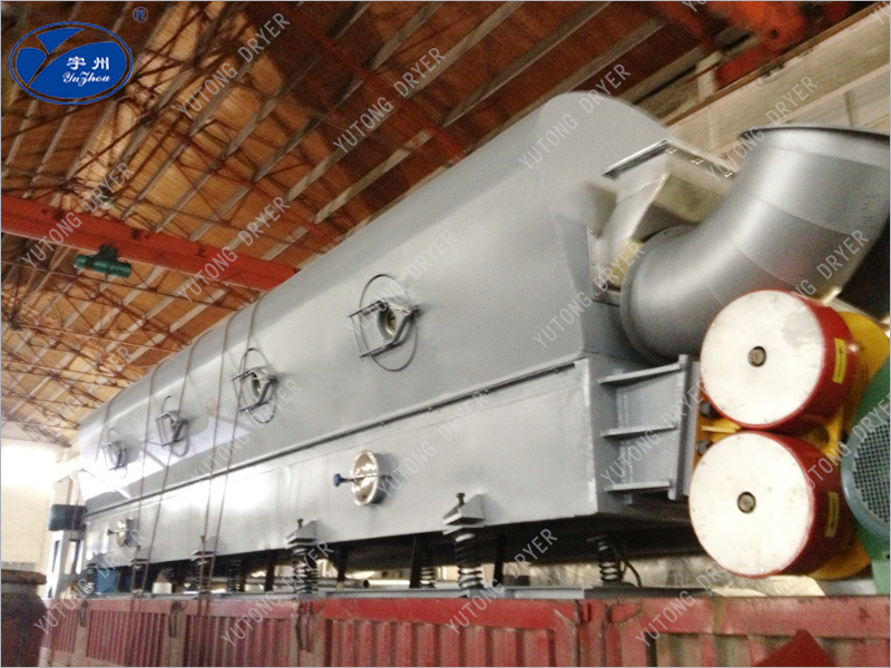 Vibrating fluidized bed drying line of crystallized sodium sulfate